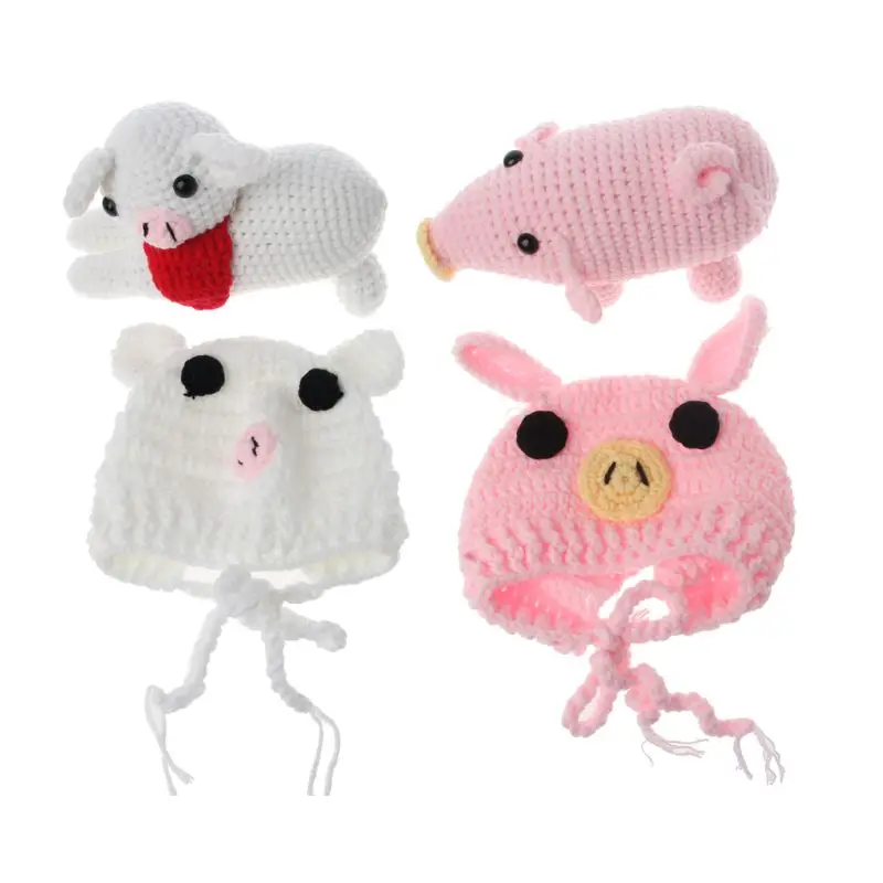 Piggy and Baby Cap Infant Photography Accessories Newborn Photography Props Baby Hat Girl Boy Beanies Crochet Knit Costume 
Piggy and Baby Cap Infant Photography Accessories Newborn Photography Props Baby Hat Girl Boy Beanies Crochet Knit Costume