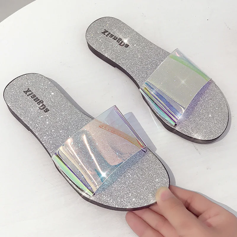 Bling Transparent Slippers Women Summer Shoes 2019 New Slip On Flat Slippers Beach Sandals Women Slides Flip Flops buty damskie
Bling Transparent Slippers Women Summer Shoes 2019 New Slip On Flat Slippers Beach Sandals Women Slides Flip Flops buty damskie
