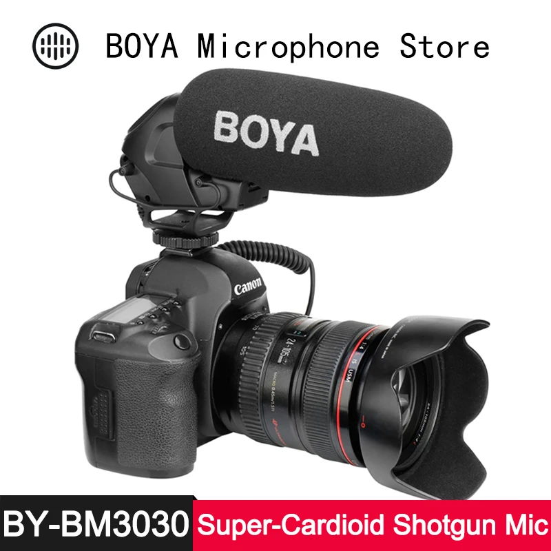 BOYA BY-BM3030 On-Camera Shotgun Microphone for Canon EOS Nikon Pentax DSLR Video Camera Camcorder Audio Recorder Interview Mic
BOYA BY-BM3030 On-Camera Shotgun Microphone for Canon EOS Nikon Pentax DSLR Video Camera Camcorder Audio Recorder Interview Mic
