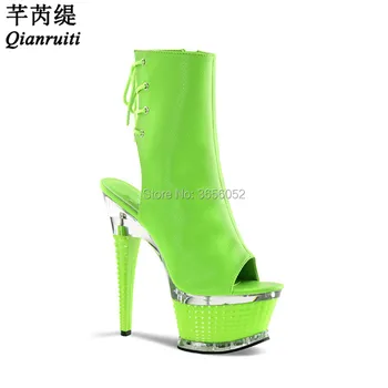 Qianruiti Ladies Fetish Shoes Green Yellow Extreme High Heels Slingbacks Peep Toe Sandal Ankle Booties Lace Up Platform Boots
Qianruiti Ladies Fetish Shoes Green Yellow Extreme High Heels Slingbacks Peep Toe Sandal Ankle Booties Lace Up Platform Boots