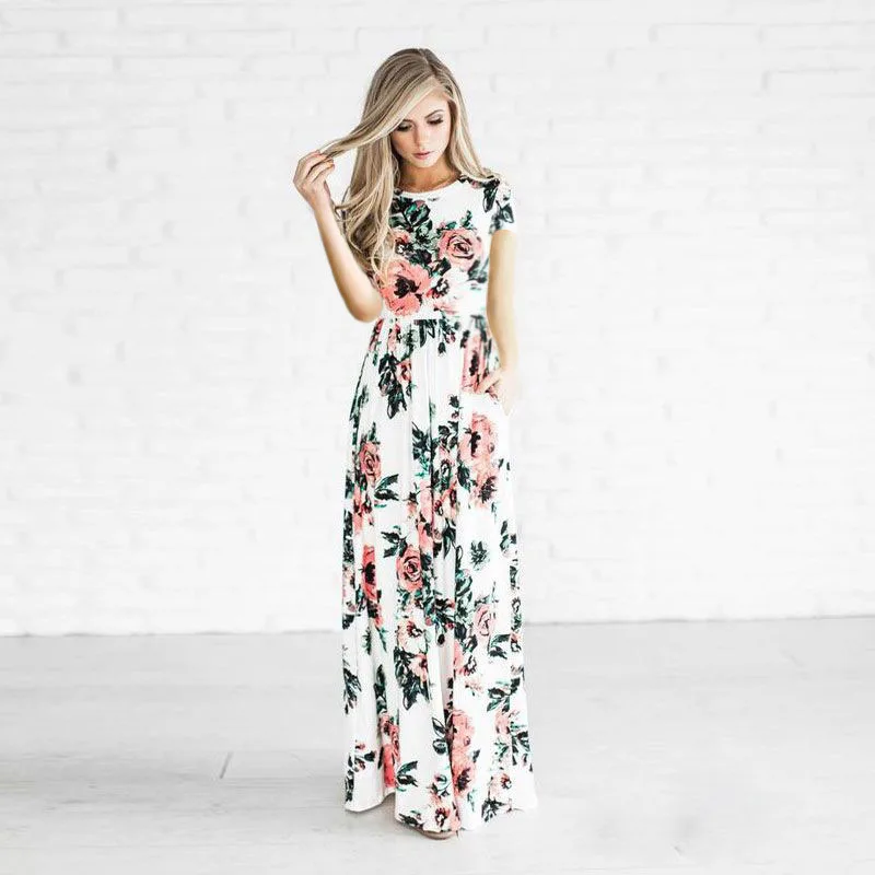 Women printing party dress 2018 Popular short round collar sexy long vestidos Women Elegant summer pleated dress
Women printing party dress 2018 Popular short round collar sexy long vestidos Women Elegant summer pleated dress