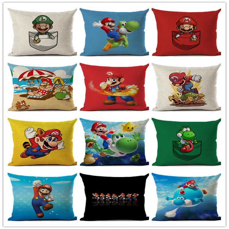 Super Mario Cushion Cover Linen Cartoon Mario Printed Throw Pillow Cover Sofa Car Covers Home Decoration Pillowcase 45*45cm
Super Mario Cushion Cover Linen Cartoon Mario Printed Throw Pillow Cover Sofa Car Covers Home Decoration Pillowcase 45*45cm