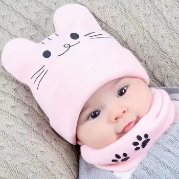 DreamShining Newborn Baby Hat Scarf Set Cartoon Cat Warm Hats Autumn Winter Baby Toddler Beanie Protect Ear Cap Kids Scarves Cap
DreamShining Newborn Baby Hat Scarf Set Cartoon Cat Warm Hats Autumn Winter Baby Toddler Beanie Protect Ear Cap Kids Scarves Cap