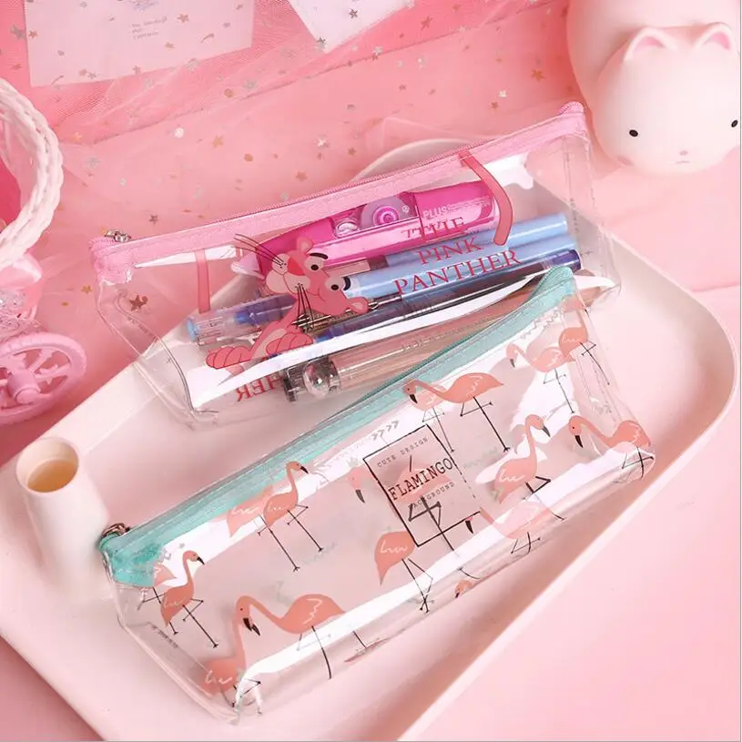 Pink Flamingos Pink Panther Transparent Pencil Case Stationery Bags Creative Fashion Pvc Pencil Bag School Pencil Box Supplies
Pink Flamingos Pink Panther Transparent Pencil Case Stationery Bags Creative Fashion Pvc Pencil Bag School Pencil Box Supplies