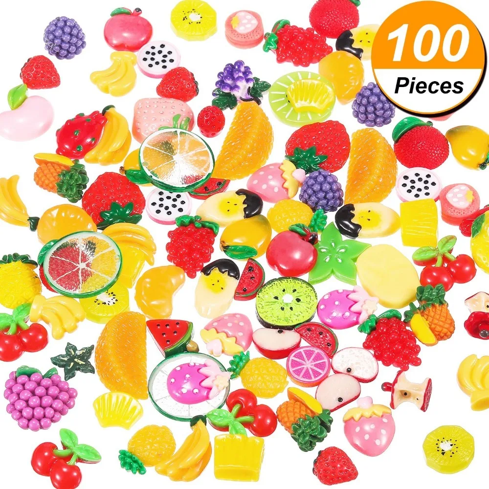 100 Pieces Slime Charms Slime Beads Mixed Fruit Beads for DIY Crafts Scrapbooking, Assorted Colors and Shapes Children's Toys
100 Pieces Slime Charms Slime Beads Mixed Fruit Beads for DIY Crafts Scrapbooking, Assorted Colors and Shapes Children's Toys