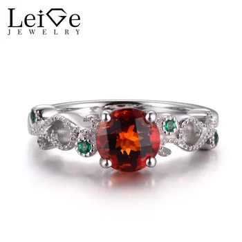 LeiGe Jewelry Natural Orange Garnet Rings Unique Wedding Rings January Birthstone Real 925 Sterling Silver Vintage Rings for Her
LeiGe Jewelry Natural Orange Garnet Rings Unique Wedding Rings January Birthstone Real 925 Sterling Silver Vintage Rings for Her