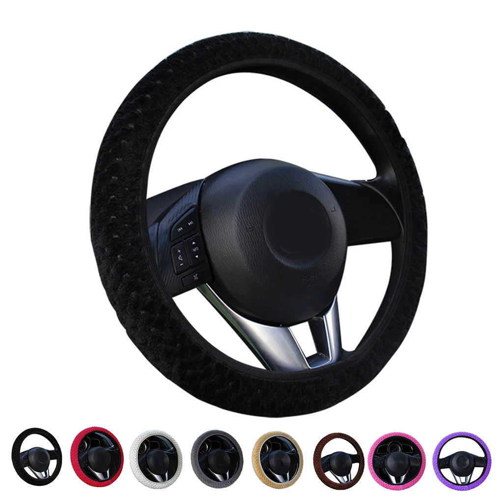 Universal Soft Warm Plush Car Steering Wheel Cover Elastic Automobiles Auto Steering-Wheel Case Protector
Universal Soft Warm Plush Car Steering Wheel Cover Elastic Automobiles Auto Steering-Wheel Case Protector