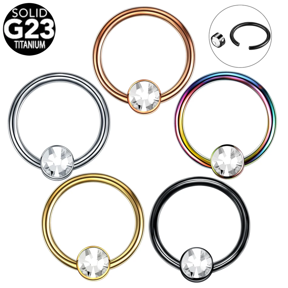 1PC Titanium Nose Rings Helix piercings Conch Daith Piercing Earring Tragus CBR Nipple Piercings Captive Bead Rings Body Jewelry
1PC Titanium Nose Rings Helix piercings Conch Daith Piercing Earring Tragus CBR Nipple Piercings Captive Bead Rings Body Jewelry