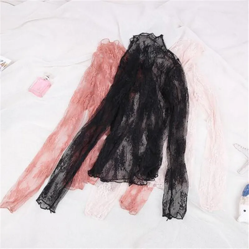 Spring Summer Women Lace Blouses Shirt Women Tops Sexy Mesh Blouses Female Hollow Out See-through Long Sleeve Shirt Blouse Lady
Spring Summer Women Lace Blouses Shirt Women Tops Sexy Mesh Blouses Female Hollow Out See-through Long Sleeve Shirt Blouse Lady