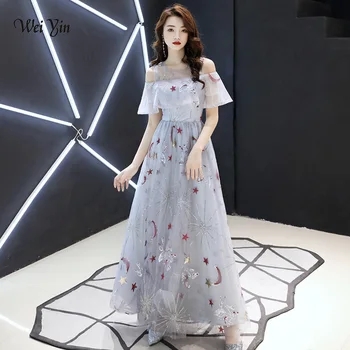 wei yin 2019 New Gray Lace Evening Dress Sexy O-neck Long Dress Vestidos De Fiesta Banquet Flower Party Formal Gowns WYY1799
wei yin 2019 New Gray Lace Evening Dress Sexy O-neck Long Dress Vestidos De Fiesta Banquet Flower Party Formal Gowns WYY1799