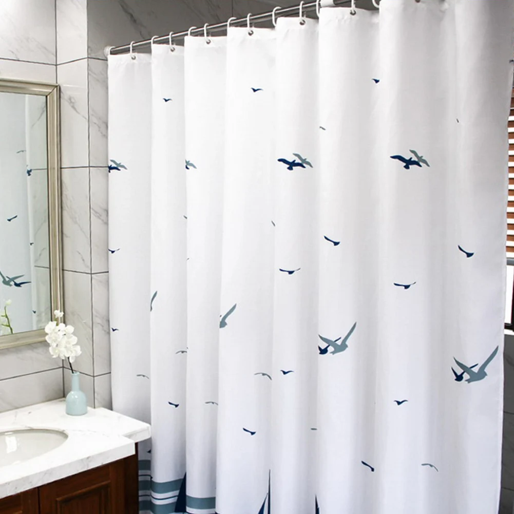 With Hooks Waterproof Accessories Odorless Bathroom Sailboat Print Practical Anti Mould Washable Home Modern Shower Curtain #712 
With Hooks Waterproof Accessories Odorless Bathroom Sailboat Print Practical Anti Mould Washable Home Modern Shower Curtain #712