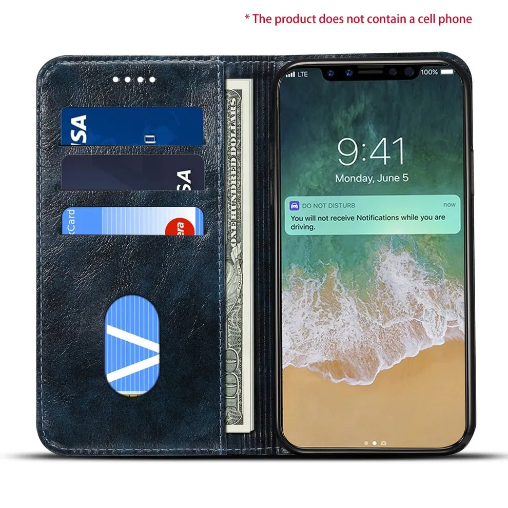 5 Pcs Blue Simple Style Phone Case Wear Resistant Leather Protective Cover With Stand and Card Slots Organizer For iPhone X
5 Pcs Blue Simple Style Phone Case Wear Resistant Leather Protective Cover With Stand and Card Slots Organizer For iPhone X