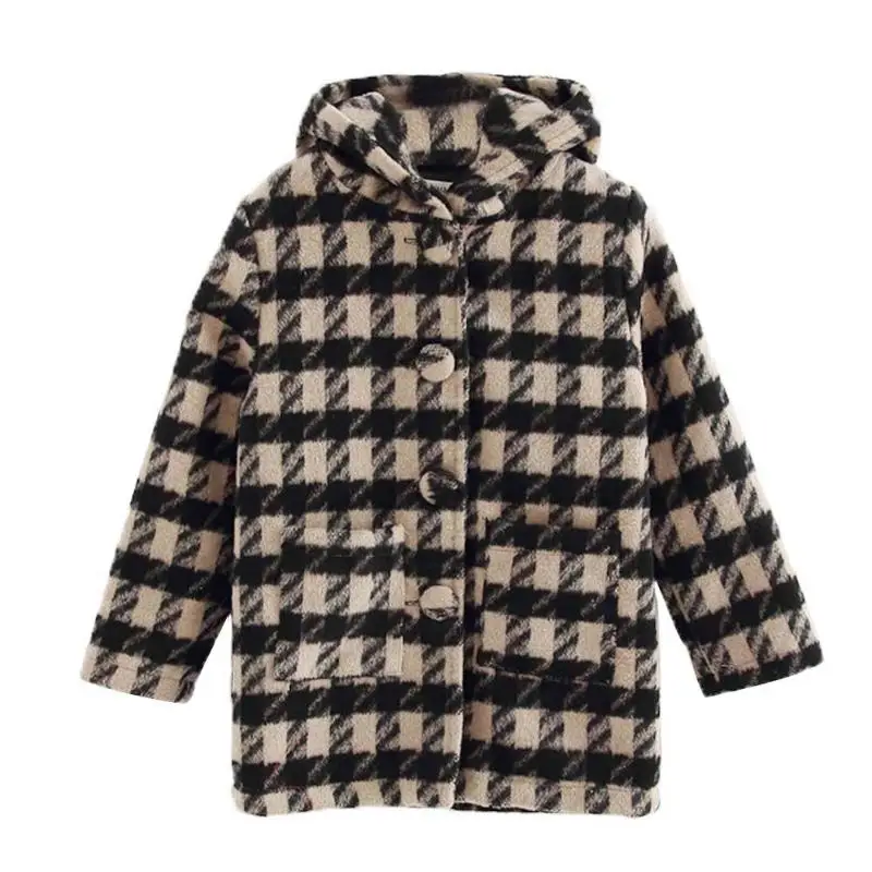 2017 Girls Coat Jacket Plaid Print Woolen Coat Fashional Plaid Hooded Coat Kids Autumn Winter Soft Coat for Girls Birthday Gift
2017 Girls Coat Jacket Plaid Print Woolen Coat Fashional Plaid Hooded Coat Kids Autumn Winter Soft Coat for Girls Birthday Gift