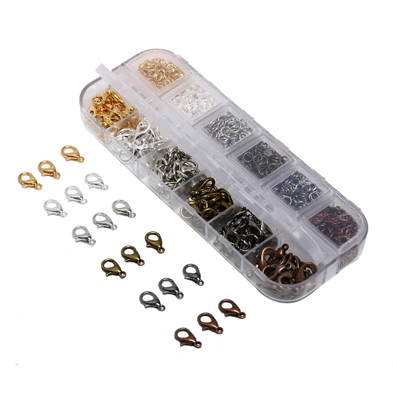 120PCS Lobster Clasp Hook + 840PCS Jump Rings DIY Acc For Fashion Jewelry Findings For Jewelry Making Mix 6 Colors 960PCS
120PCS Lobster Clasp Hook + 840PCS Jump Rings DIY Acc For Fashion Jewelry Findings For Jewelry Making Mix 6 Colors 960PCS