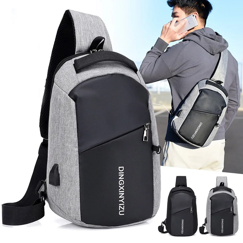 2019 New fashion men's chest bag USB Port Waterproof single Shoulder Handbag Cross Body Bag outdoor multi-functional small bag
2019 New fashion men's chest bag USB Port Waterproof single Shoulder Handbag Cross Body Bag outdoor multi-functional small bag