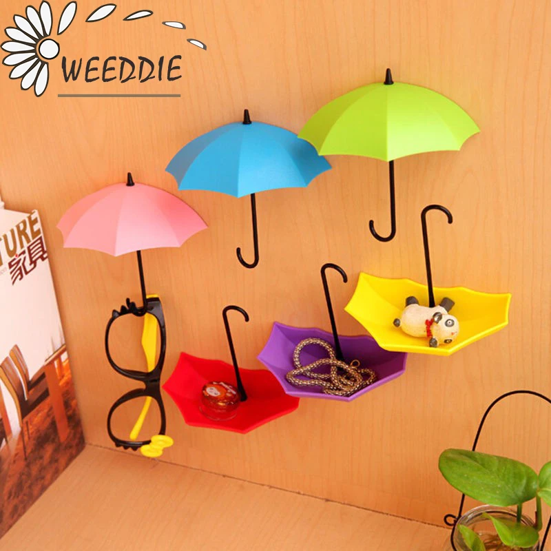 3Pcs Colorful Umbrella Wall Hook Key Hair Pin Holder Organizer Decorative umbrella design Sundries Hook Hanger wall decor
3Pcs Colorful Umbrella Wall Hook Key Hair Pin Holder Organizer Decorative umbrella design Sundries Hook Hanger wall decor