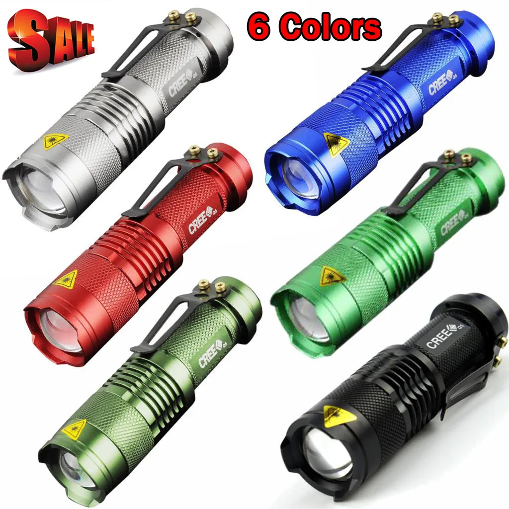 LED Tactical Flashlight Q5 2000LM Powerful Flashlight LED Laterna 3 Modes Zoomable Portable 6Colors Torch 1*AA/1*14500 ZK93
LED Tactical Flashlight Q5 2000LM Powerful Flashlight LED Laterna 3 Modes Zoomable Portable 6Colors Torch 1*AA/1*14500 ZK93