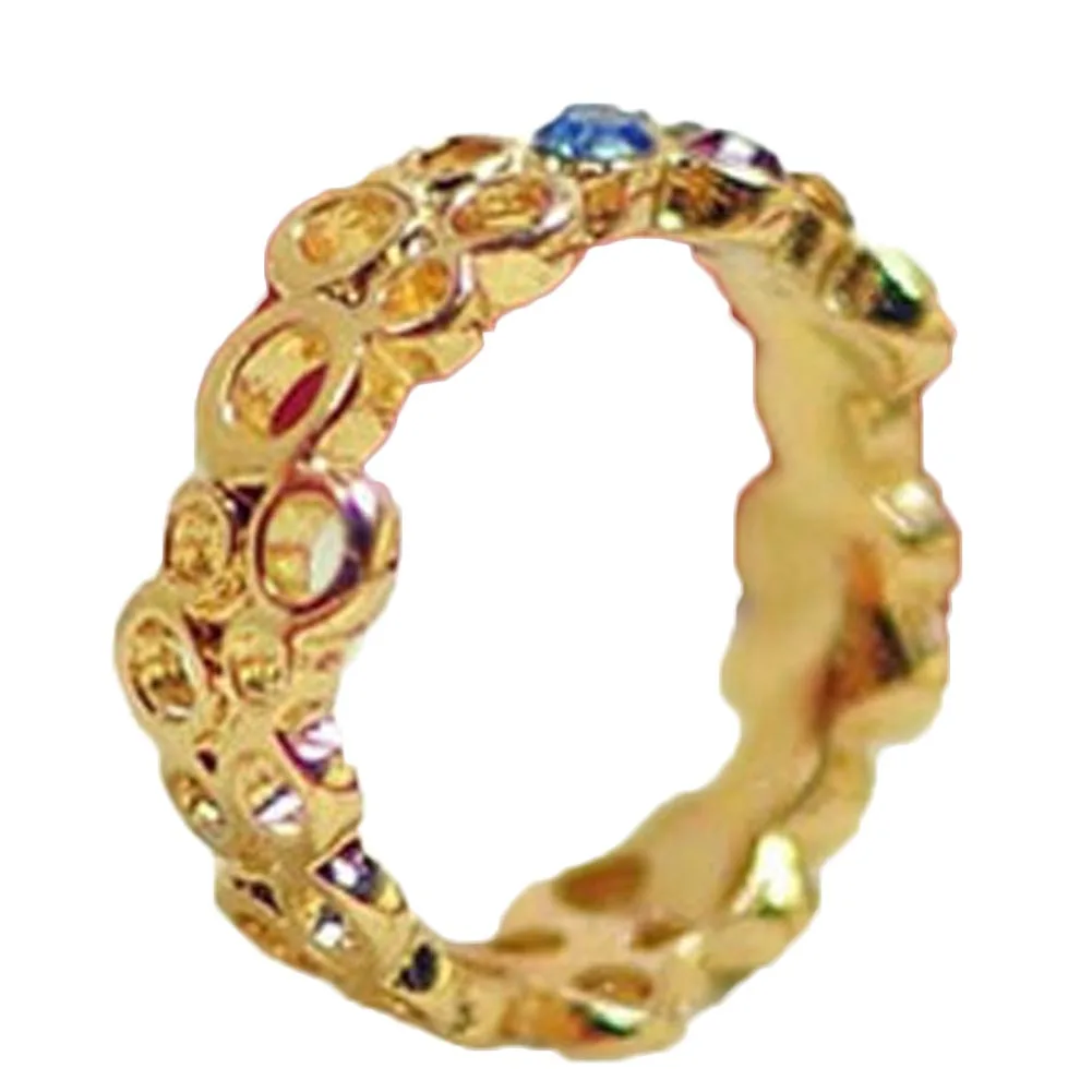Женские кольца с цветком модные разноцветные из розового золота кубическим