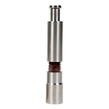 Stainless Steel Pepper Mill Salt Shaker Grinder Combo Push Button for Travel DC112
Stainless Steel Pepper Mill Salt Shaker Grinder Combo Push Button for Travel DC112