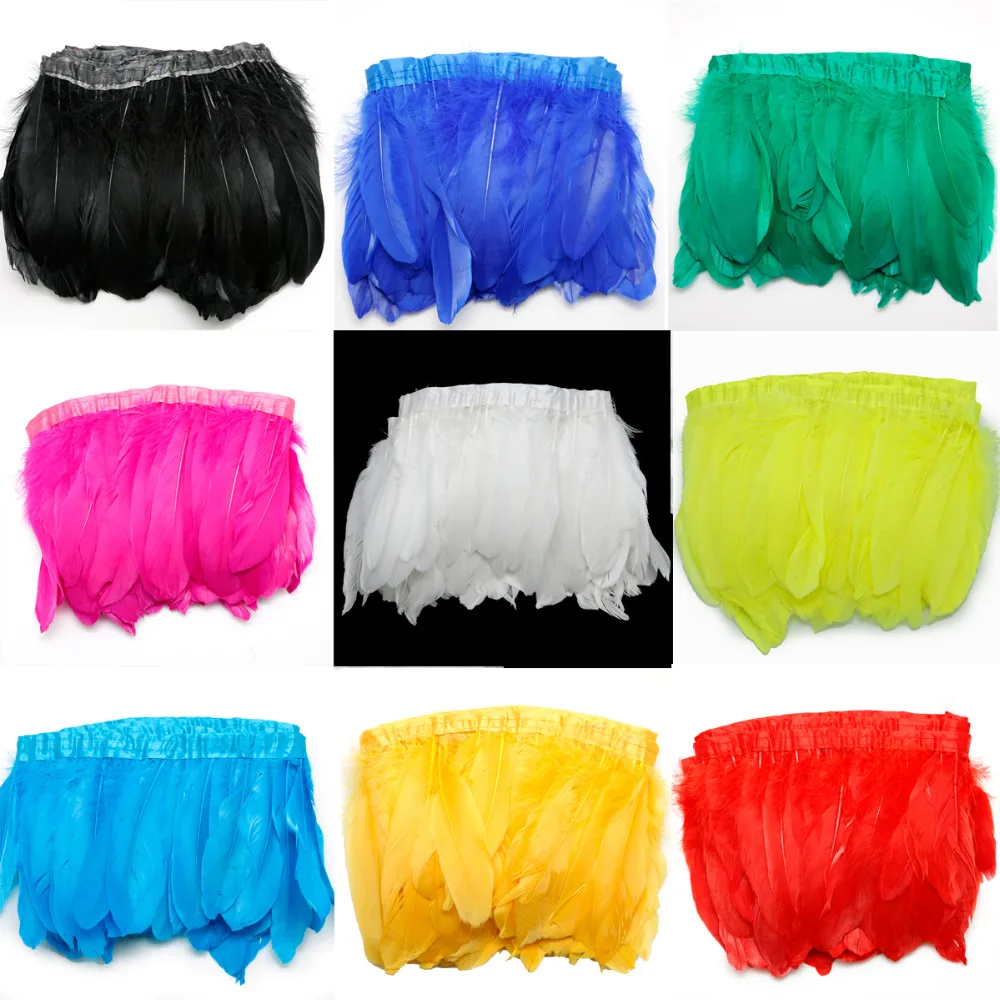 Hot Selling 10 Colors for Choosing Goose feather trims 1 meter/lot Dyed goose feather ribbons Duck feather fringes 15-20cm
Hot Selling 10 Colors for Choosing Goose feather trims 1 meter/lot Dyed goose feather ribbons Duck feather fringes 15-20cm