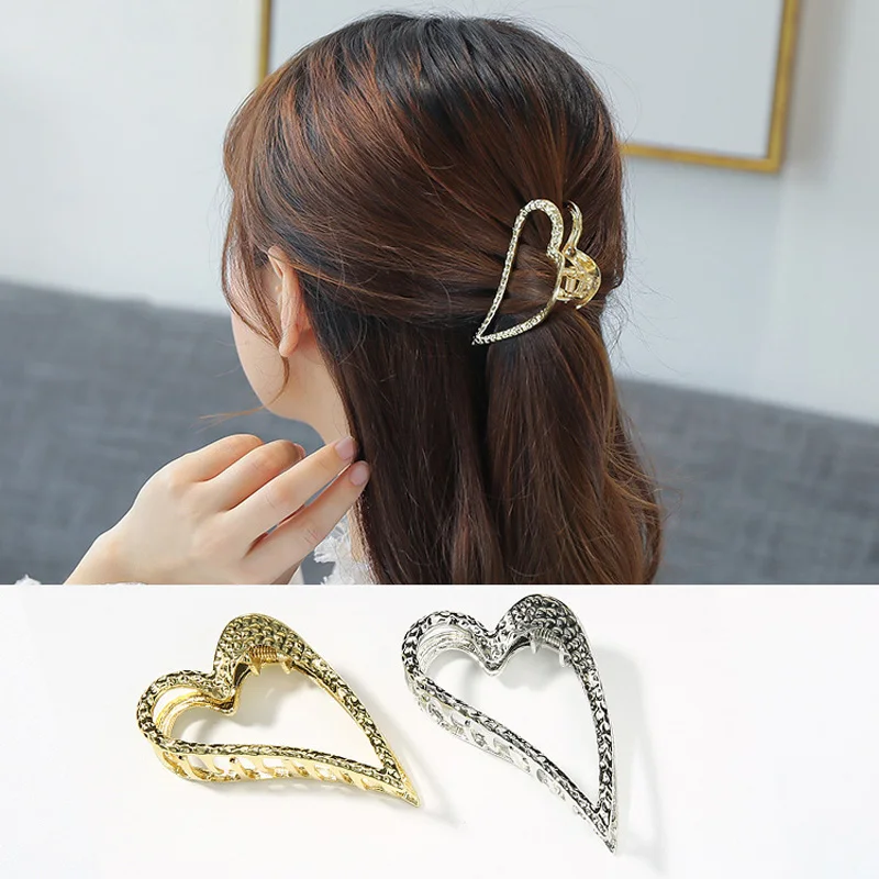 Ubuhle Korean Heart Hair Claws for Women Accessories Gold Silver Hair Clips Fashion Claws Crab Clamp Headwear Hair Jewelry
Ubuhle Korean Heart Hair Claws for Women Accessories Gold Silver Hair Clips Fashion Claws Crab Clamp Headwear Hair Jewelry