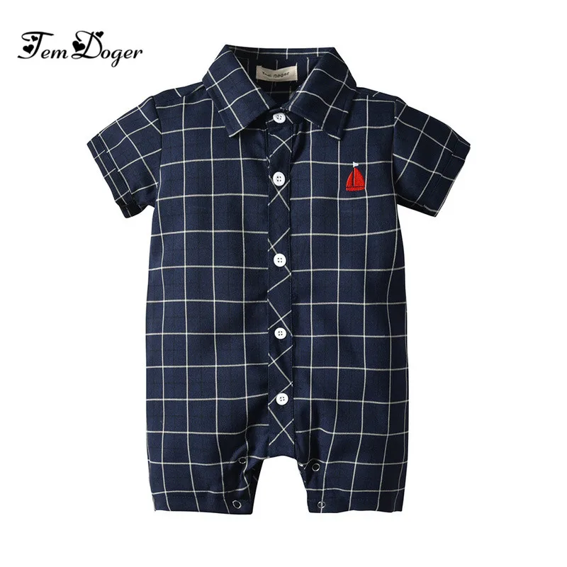 Tem Doger Baby Rompers 2019 Infant Newborn Boy Jumpsuit Shorts Sleeve Gentleman Clothes Plaid Prints for Bebes Boys Playsuit
Tem Doger Baby Rompers 2019 Infant Newborn Boy Jumpsuit Shorts Sleeve Gentleman Clothes Plaid Prints for Bebes Boys Playsuit