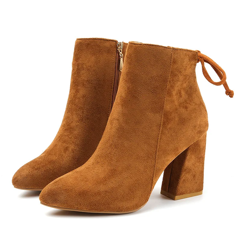 2018 autumn and winter new fashion thick with side zipper foreign trade women's booties brwon 0216
2018 autumn and winter new fashion thick with side zipper foreign trade women's booties brwon 0216