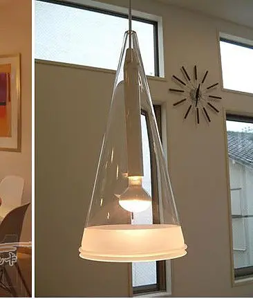 

AC100-240V D16 X 22cm transparent glass shade cone cone lamp chandelier modern dining room living room study lamp E14