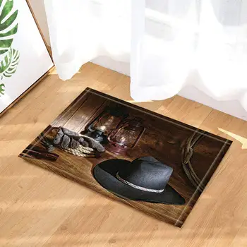 Western Barn Decor, American West Cowboy Hat and Lamp on Wooden Floor Bath Rugs, Non-Slip Floor Entryways Indoor Front Door Mat
Western Barn Decor, American West Cowboy Hat and Lamp on Wooden Floor Bath Rugs, Non-Slip Floor Entryways Indoor Front Door Mat