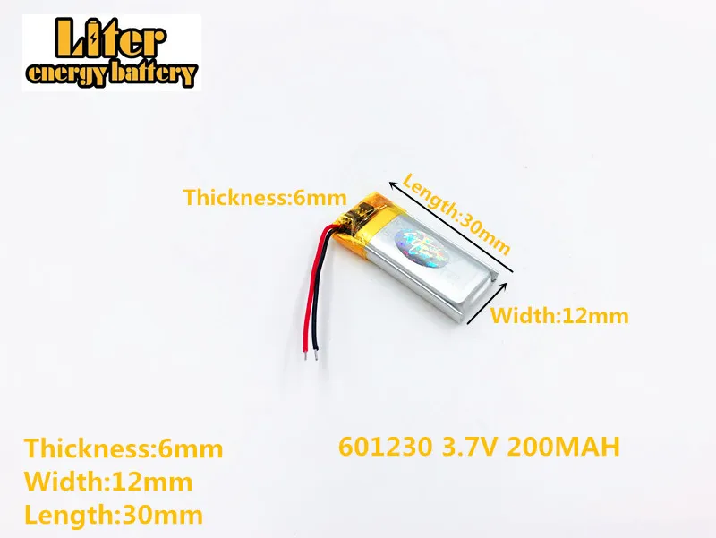 Liter energy battery 3.7V 200mAh 601230 plug Lithium Polymer Rechargeable Battery For MP3 MP4 MP5 Lithium polymer battery
Liter energy battery 3.7V 200mAh 601230 plug Lithium Polymer Rechargeable Battery For MP3 MP4 MP5 Lithium polymer battery