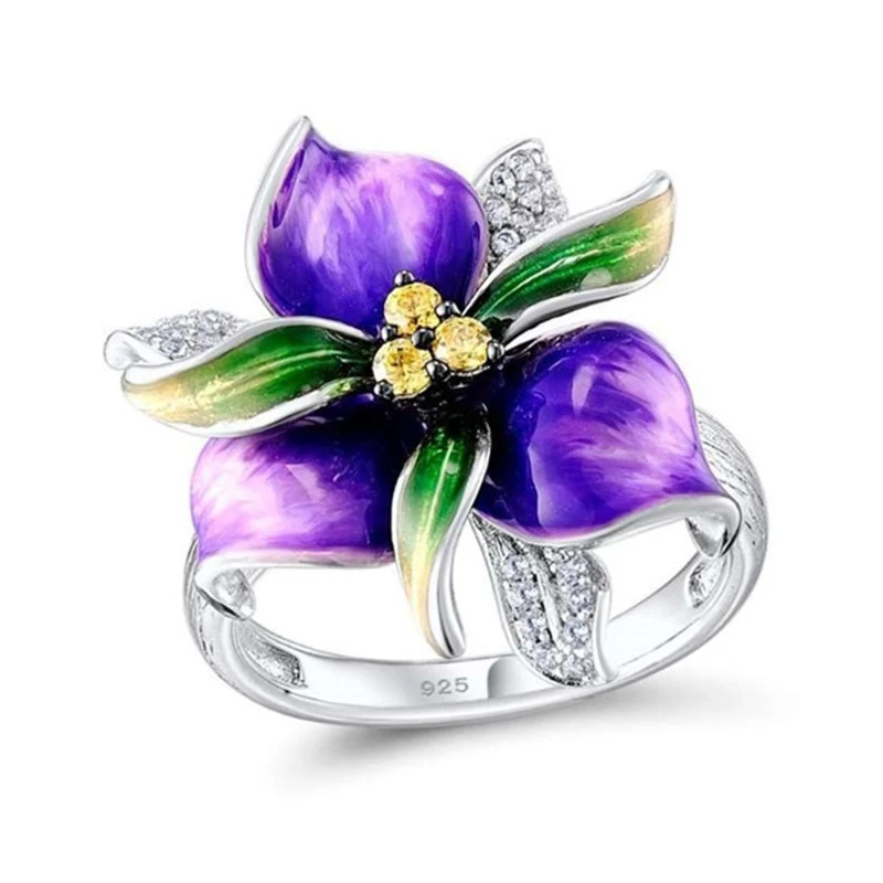 Elegant Cute Purple Flower Bohemian Boho Cubic Zircon Stone Wedding Rings for Women Fashion Party Jewelry 2019 Best Gift O5M157
Elegant Cute Purple Flower Bohemian Boho Cubic Zircon Stone Wedding Rings for Women Fashion Party Jewelry 2019 Best Gift O5M157