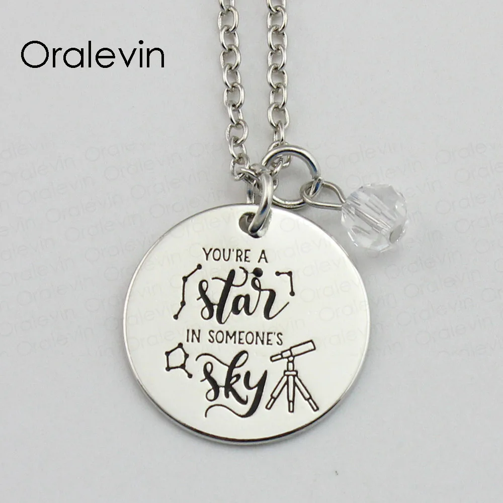 YOUR ARE A STAR IN SOMEONE'S Inspirational Hand Stamped Engraved Accessories Pendant Necklace Gift Jewelry,10Pcs/Lot, #LN776
YOUR ARE A STAR IN SOMEONE'S Inspirational Hand Stamped Engraved Accessories Pendant Necklace Gift Jewelry,10Pcs/Lot, #LN776