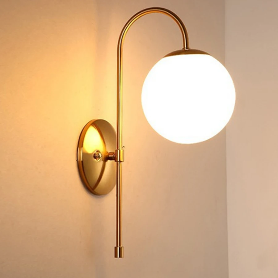 BEIAIDI Nordic Glass Ball Led Wall Light Bathroom Mirror Beside American Retro Wall Lamp Hotel Aisle Bedroom Bedside Wall Sconce
BEIAIDI Nordic Glass Ball Led Wall Light Bathroom Mirror Beside American Retro Wall Lamp Hotel Aisle Bedroom Bedside Wall Sconce