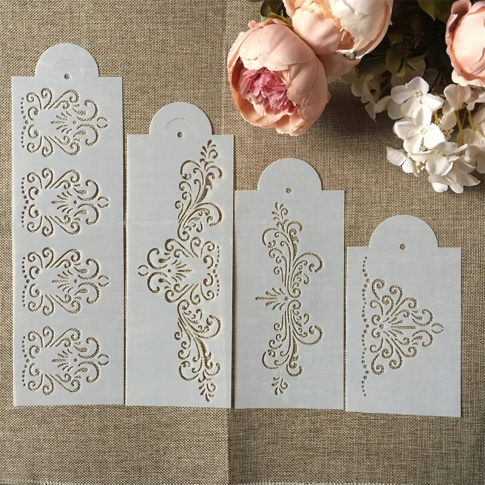 Hot 4Pcs/Set 33cm Flower Edge DIY Layering Stencils Wall Painting Scrapbook Coloring Embossing Album Decorative Template
Hot 4Pcs/Set 33cm Flower Edge DIY Layering Stencils Wall Painting Scrapbook Coloring Embossing Album Decorative Template