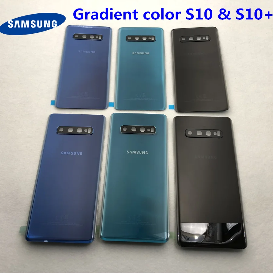 Gradient color S10 Battery Glass Back Cover For Samsung Galaxy S10 Plus G973 G973F G975 G975F Rear Door Housing Cover sticker
Gradient color S10 Battery Glass Back Cover For Samsung Galaxy S10 Plus G973 G973F G975 G975F Rear Door Housing Cover sticker