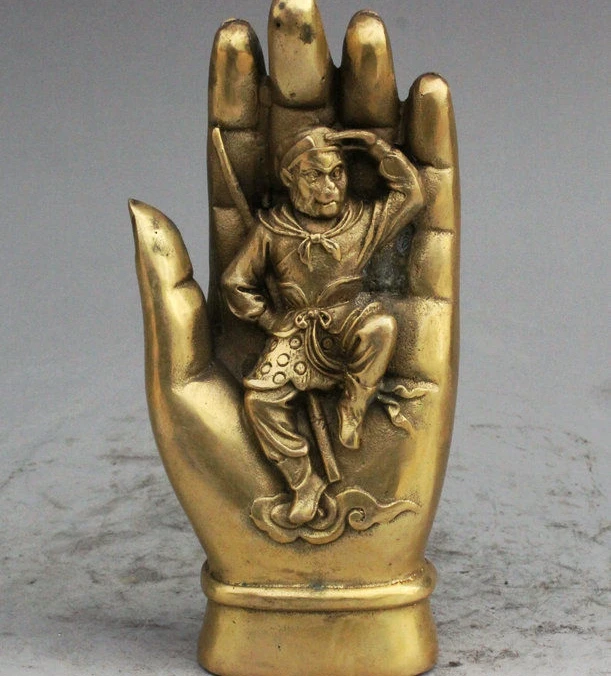 6 Chinese Buddhism brass Sun WuKong Monkey King Statue In Shakyamuni Buddha Hand
6 Chinese Buddhism brass Sun WuKong Monkey King Statue In Shakyamuni Buddha Hand
