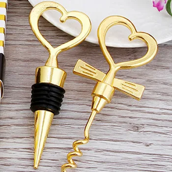 Gold Love Heart Wine Beverage Bottle Stopper Corkscrew Opener Set Souvenir XHC88 
Gold Love Heart Wine Beverage Bottle Stopper Corkscrew Opener Set Souvenir XHC88