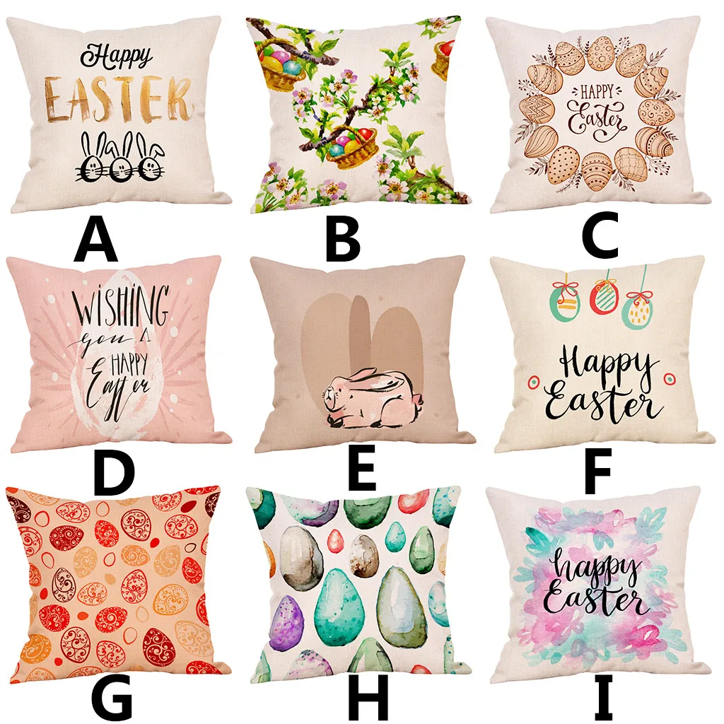 Happy Easter Linen Cushion Cover Eggs Rabbit Decorative Pillows Cover For Sofa Seat Soft Throw Pillow Case 45x45cm Home Decor
Happy Easter Linen Cushion Cover Eggs Rabbit Decorative Pillows Cover For Sofa Seat Soft Throw Pillow Case 45x45cm Home Decor