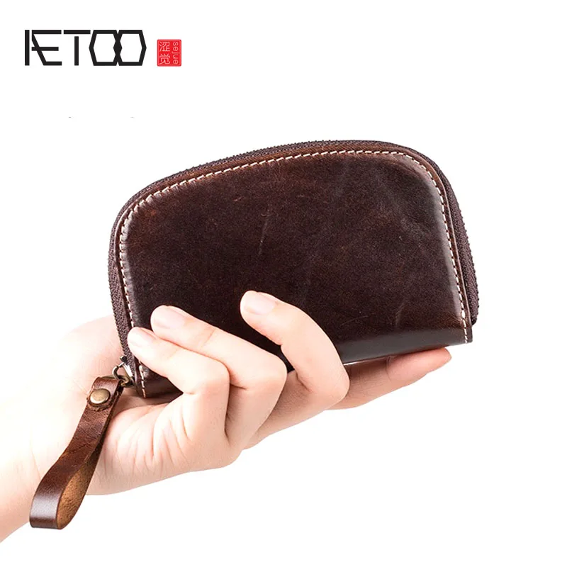 AETOO The first layer of leather key bag men and women multifunctional retro zipper can be installed access card card key one ti
AETOO The first layer of leather key bag men and women multifunctional retro zipper can be installed access card card key one ti