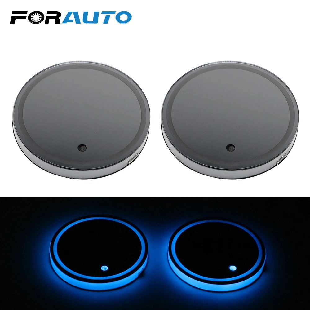 FORAUTO 2PCS Car Cup Holder Bottom Pad Light USB Charge Switchable Car RGB Light Pad Atmosphere Lamps
FORAUTO 2PCS Car Cup Holder Bottom Pad Light USB Charge Switchable Car RGB Light Pad Atmosphere Lamps