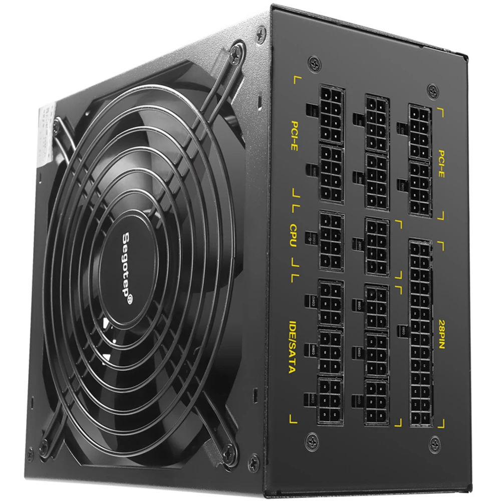 

Segotep 800W GP900G Full Modular ATX PC Computer Power Supply Gaming PSU 12V Active PFC SLI Ready 80Plus Gold 140mm Fan