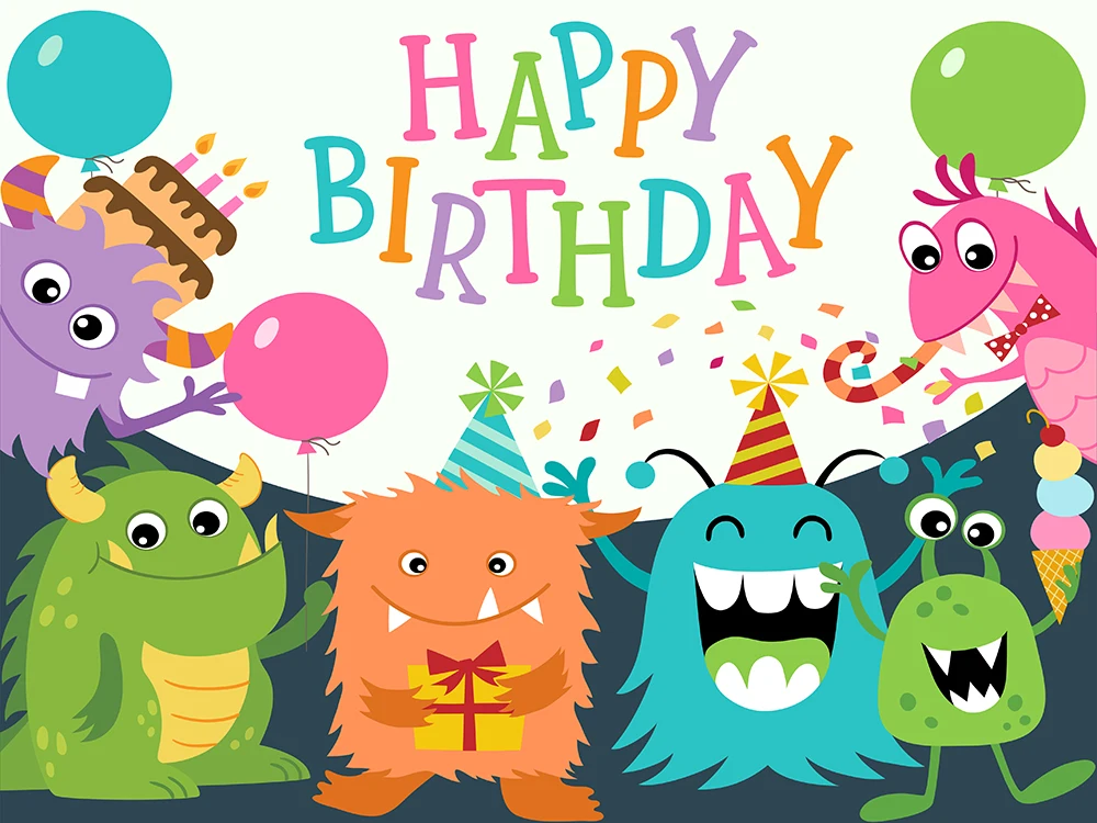 Cartoon Monster Photography Backdrop Custom Happy Birthday Background for Children Baby Shower Party Banner Photo Studio W-1707
Cartoon Monster Photography Backdrop Custom Happy Birthday Background for Children Baby Shower Party Banner Photo Studio W-1707