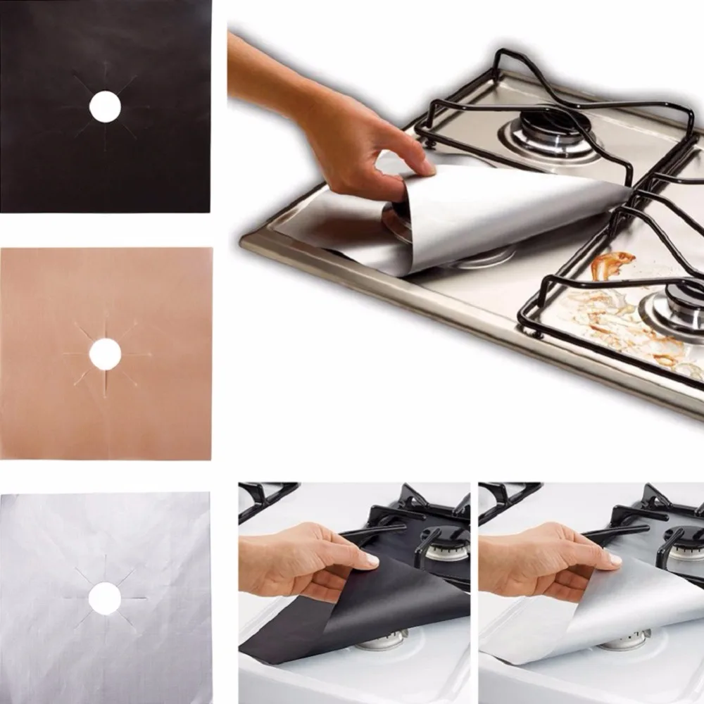 4 Pcs/Set Reusable Gas Range Stove Top Burner Protector Liner Clean Cover Kitchen Table Decoration Mats & Pads #254189
4 Pcs/Set Reusable Gas Range Stove Top Burner Protector Liner Clean Cover Kitchen Table Decoration Mats & Pads #254189