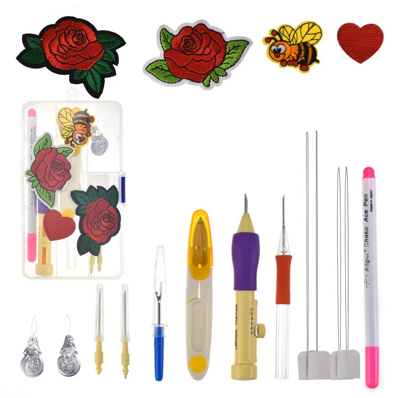 Magic DIY Embroidery Pen Punch Needle Set Embroidery Stitching Punch Needle Tool Patterns Scissors Sewing Tools For Embroidery
Magic DIY Embroidery Pen Punch Needle Set Embroidery Stitching Punch Needle Tool Patterns Scissors Sewing Tools For Embroidery