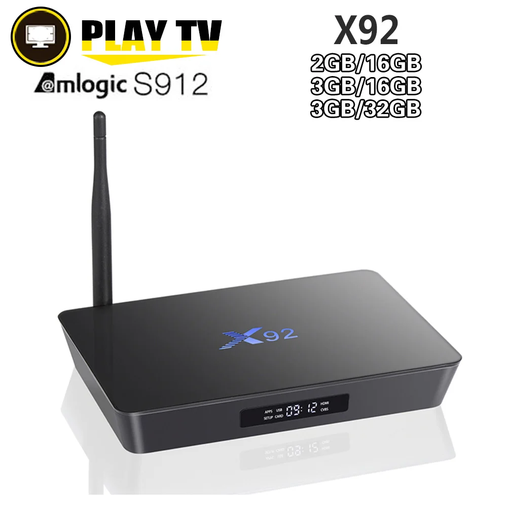 

[Genuine] X92 3GB/32GB 3GB/16GB 2GB/16GB Android 7.1 Smart TV Box Amlogic S912 Octa Core CPU Fully Loaded 5G Wifi Set Top Box