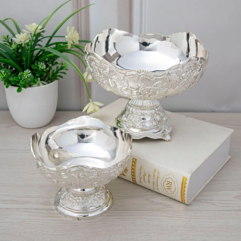 Living Room Coffee Table Decoration Metal High-end Creative Fruit Plate European High-end Silver Fruit Bowl Fruit Bowl Wholesale
Living Room Coffee Table Decoration Metal High-end Creative Fruit Plate European High-end Silver Fruit Bowl Fruit Bowl Wholesale