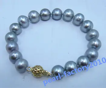 NATURAL 10-11MM SOUTH SEA GENUINE gray PEARL BRACELET 14K CLASP 42% 
NATURAL 10-11MM SOUTH SEA GENUINE gray PEARL BRACELET 14K CLASP 42%