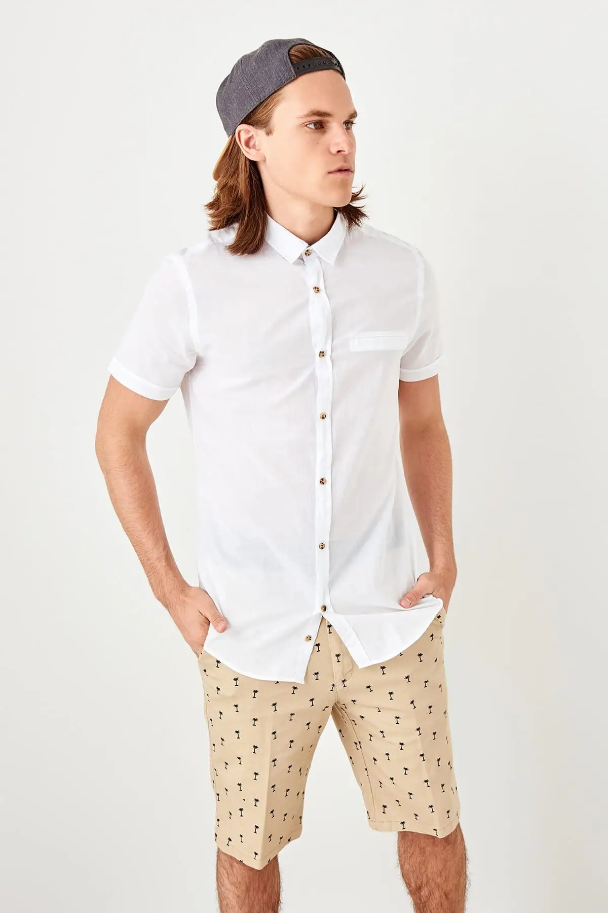 Trendyol White Men 'S Short Sleeve Shirt Collar Fileto Pockets Slim fit Shirt TMNSS19FO0003
Trendyol White Men 'S Short Sleeve Shirt Collar Fileto Pockets Slim fit Shirt TMNSS19FO0003