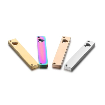 30pcs/lot DIY Bar Accessories Mirror Polish Heart Cut Out Bars Charm 35*6*2mm Gold Rainbow Bar Rose Gold Pendant for Jewelry
30pcs/lot DIY Bar Accessories Mirror Polish Heart Cut Out Bars Charm 35*6*2mm Gold Rainbow Bar Rose Gold Pendant for Jewelry