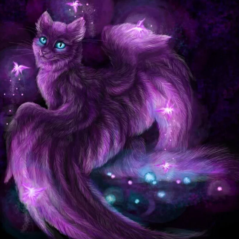 Full Square Drill 5D DIY Diamond Painting "Purple Wing Cat" 3D Embroidery Set Cross Stitch Handmade Mosaic Decor Gift
Full Square Drill 5D DIY Diamond Painting "Purple Wing Cat" 3D Embroidery Set Cross Stitch Handmade Mosaic Decor Gift